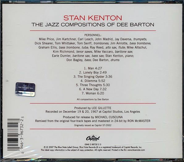 Stan Kenton - Stan Kenton Conducts The Jazz Compositions Of Dee Barton (CD)