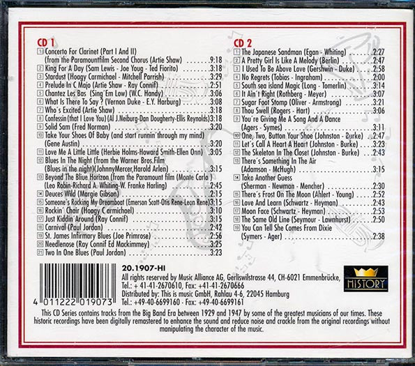 Artie Shaw - Who's Excited (40 tracks) (CD)