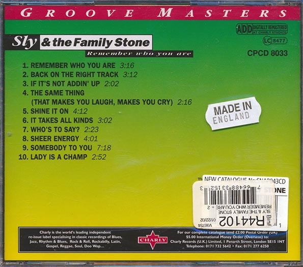 Sly & The Family Stone - Remember Who You Are (CD)