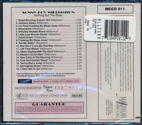 Sonny Boy Williamson - Nothing But The Blues (marked/ltd stock) (CD)