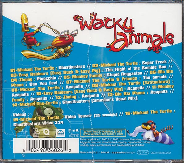 Mickael The Turtle, Monkey Family, Easy Duck & Easy Pig, Etc. - Wacky Animals (CD)