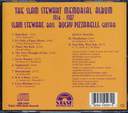 Bucky Pizzarelli, Grady Tate, Phil Bodner, Etc. - The Slam Stewart Memorial Album (CD)