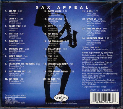 Julia Dash, David Shipp Combo, Tommy Dean Orchestra, Etc. - Sax Appeal (CD)