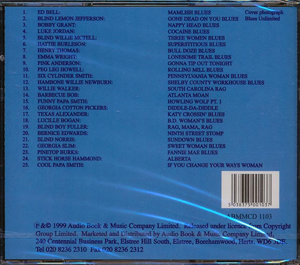 Blind Lemon Jefferson, Luke Jordan, Henry Thomas, Peg Leg Howell, Etc. - Southern Blues Volume 2 (CD)