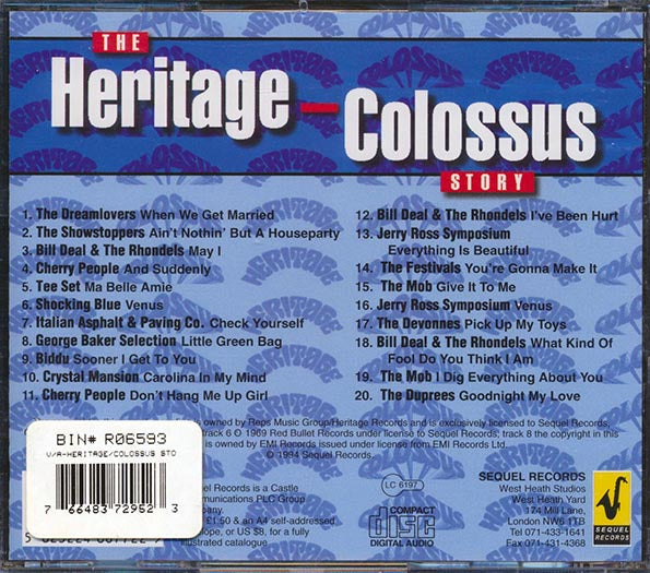 Shocking Blue, Bill Deal & The Rhondels, The Dreamlovers, Cherry People, Etc. - The Heritage And Colossus Story (CD)