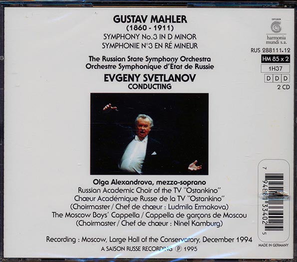 Gustav Mahler - Symphony No. 3 (2xCD) (incl. large booklet) (CD)