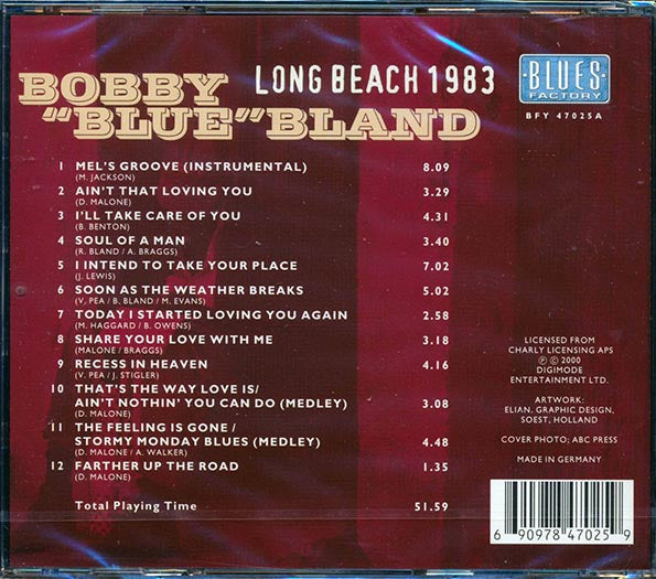 Bobby Blue Bland - Long Beach 1983 (CD)