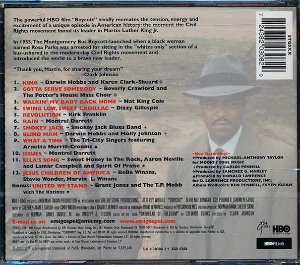 Nat King Cole, Dizzy Gillespie, Aaron Neville, Etc. - Music From The HBO Film Boycott (CD)