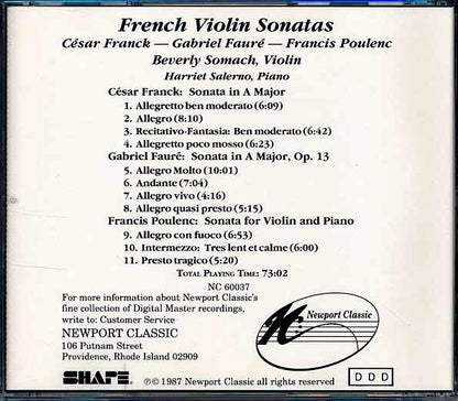 Franck, Faure, Poulenc - Violin Sonatas (CD)