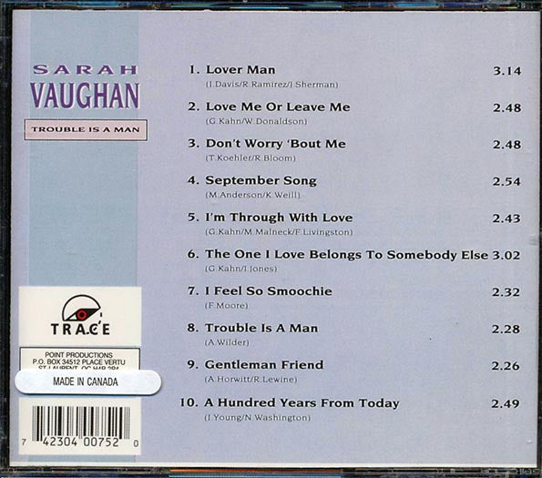 Sarah Vaughan - Trouble Is A Man: The World Of Sarah Vaughan (CD)