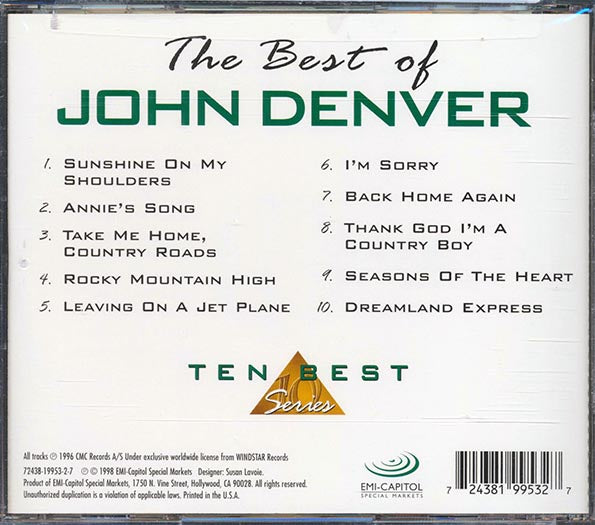 John Denver - The Best Of John Denver (CD)