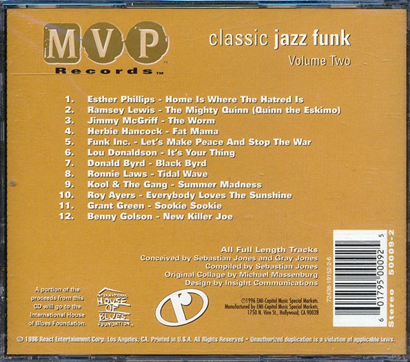Esther Phillips, Ramsey Lewis, Jimmy McGriff, Herbie Hancock, Funk Inc, Etc. - Classic Jazz Funk Volume 2 (CD)