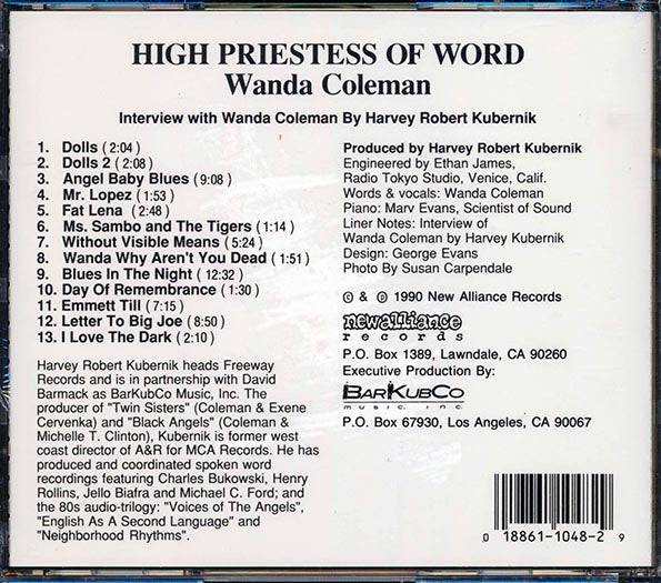 Wanda Coleman - High Priestess Of Word (CD)