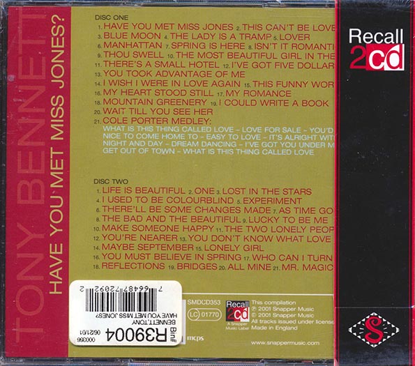 Tony Bennett - Have You Met Miss Jones? (42 tracks) (2xCD) (CD)