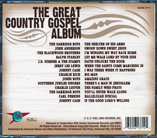 Johnny Cash, Oakridge Boys, Jerry Lee Lewis, Etc. - The Great Country Gospel Album (CD)