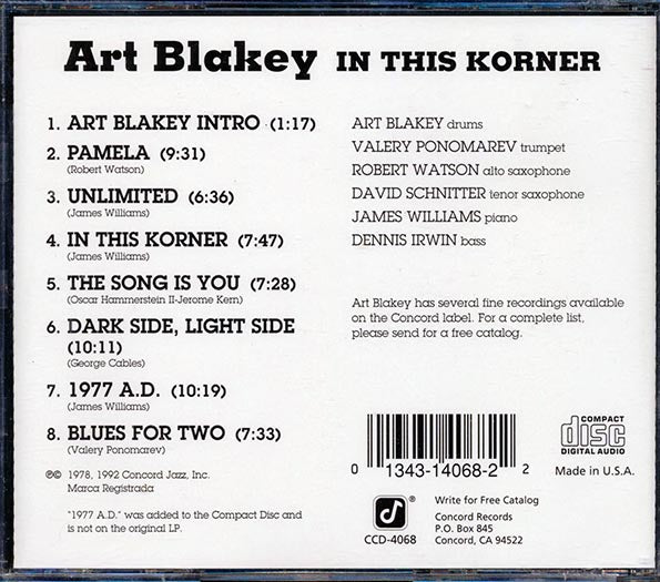 Art Blakey - In This Korner (CD)