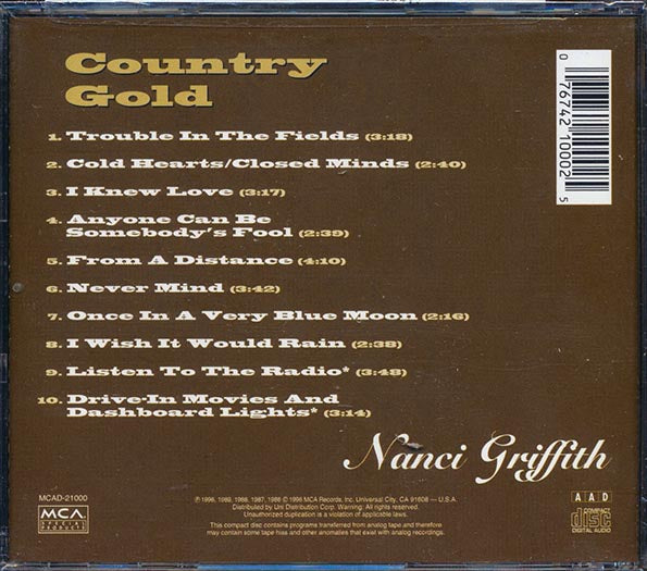 Nanci Griffith - Country Gold (CD)