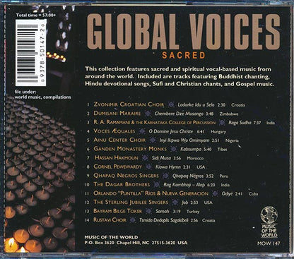 Zvonimir Croatian Choir, Dumisani Maraire, Ainu Center Choir, Etc. - Sacred Global Voices (CD)