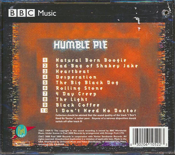 Humble Pie - Natural Born Boogie (CD)