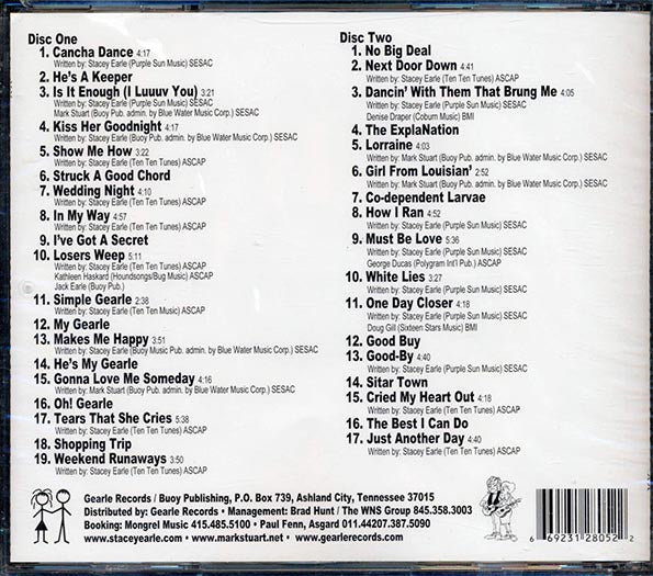 Stacey Earle, Mark Stuart - Must Be Live (36 tracks) (CD)