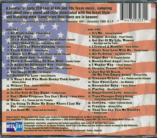 Johnny Copeland, Sir Douglas Quintet, Barbara Lynn, Roy Head, Etc. - Lone Star Jukebox: Two Decades Of Texas Treats (40 tracks) (2xCD) (CD)
