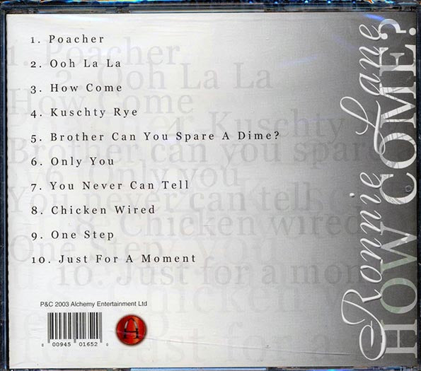 Ronnie Lane - How Come? (CD)