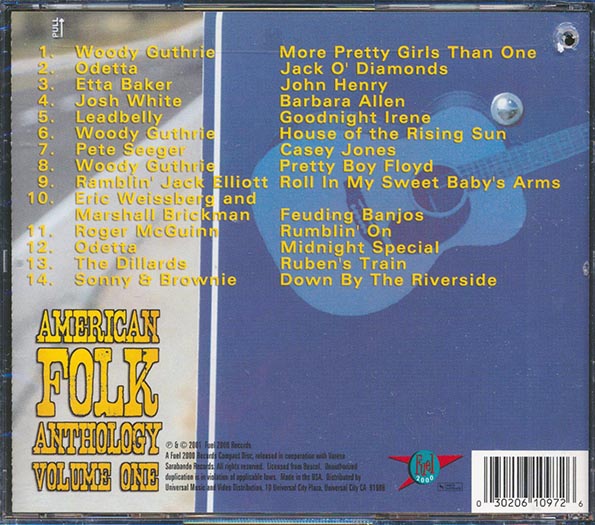 Woody Guthrie, Odetta, Ramblin' Jack Elliott, Leadbelly, Pete Seeger, Etc. - American Folk Anthology Volume 1 (incl. large booklet) (marked/ltd stock) (CD)