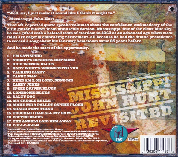 Mississippi John Hurt - Mississippi John Hurt Revisited (20 tracks) (marked/ltd stock) (CD)