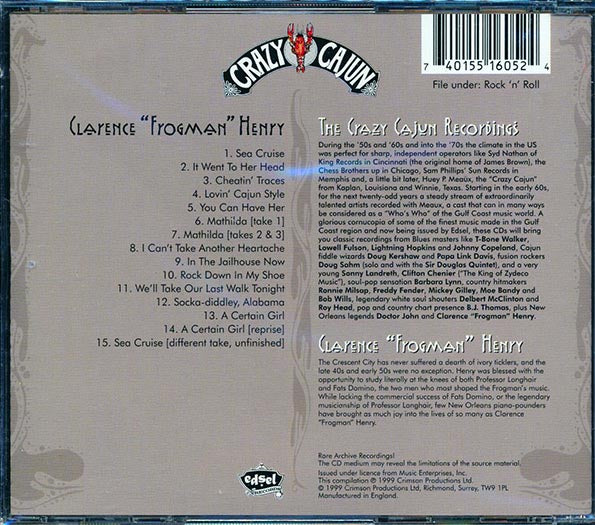 Clarence Frogman Henry - I Like That Alligator Baby: The Crazy Cajun Recordings (CD)
