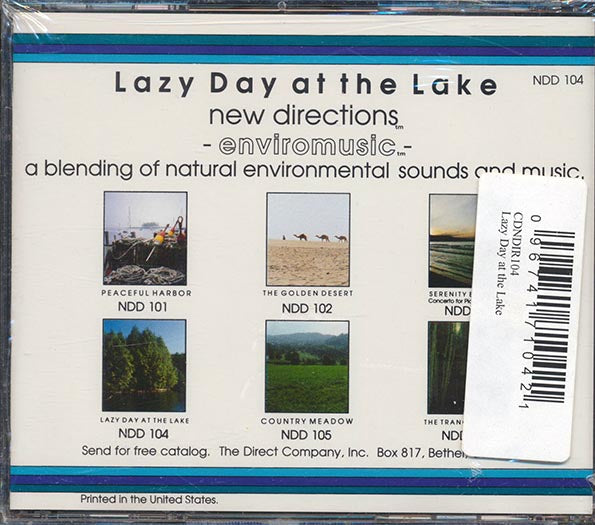 New Directions - Lazy Day At The Lake: A Blending Of Natural Environmental Sounds And Music (CD)
