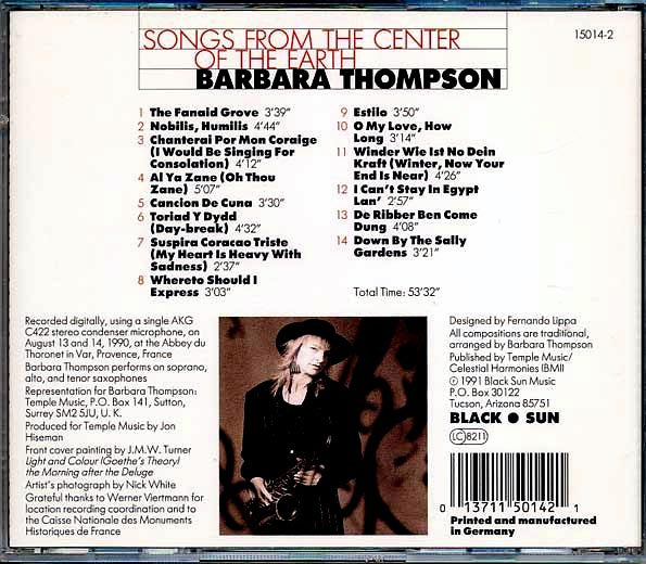 Barbara Thompson - Songs From The Center Of The Earth (CD)
