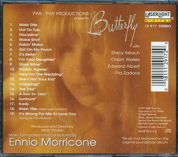 Ennio Morricone - Butterfly Original Motion Picture Soundtrack (CD)