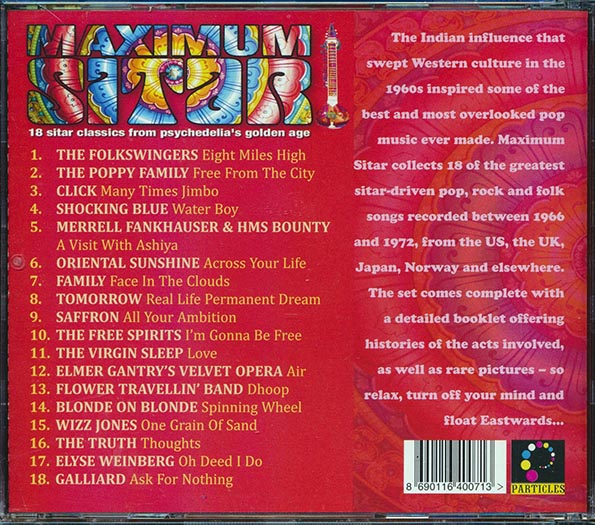 Oriental Sunshine, The Folkswingers, The Poppy Family, Blonde On Blonde, Et. - Maximum Sitar: 18 Sitar Classics From Psychedelia's Golden Age (CD)