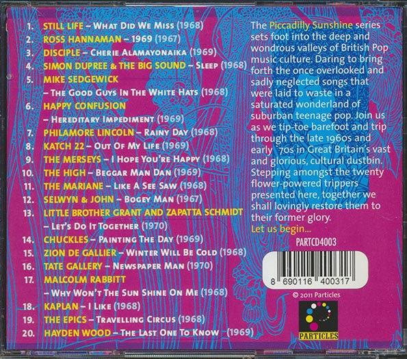 Katch 22, Happy Confusion, Chuckles, The Epics, Etc. - Piccadilly Sunshine Part 6: British Pop Psych And Other Flavours 1967-1970 (CD)