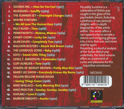 Billy Budd, Bluejeans, Balloon Busters, Barron Knights, The Liverpool Scene, Etc. - Piccadilly Sunshine Part 18: British Pop Psych And Other Flavours 1966-1970 (CD)