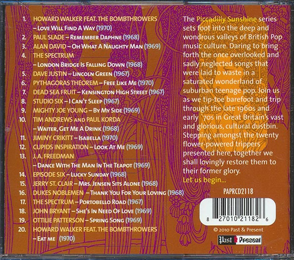 Cupids Inspiration, Episode Six, The Spectrum, Dukes Noblemen, Dead Sea Fruit, Etc. - Piccadilly Sunshine Part 3: British Pop Psych And Other Flavours 1967-1970 (CD)