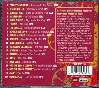 Rattles, Danta, Ofo The Black Company, Orange Peel, Blackbirds 2000, Anvil Chorus, Etc. - Psych Bites Volume 2: The Psychomaniac Presents!! An Assortment Of Heavy Psychedelic Rockers From Planet Earth!! (CD)
