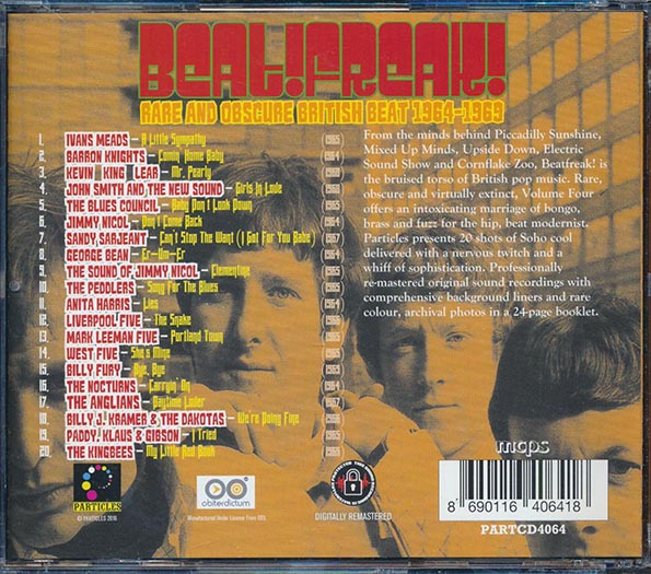 Barron Knights, Geaorge Bean, West Five, Billy Fury, The Peddlers, Etc. - Beatfreak! Volume 4: Rare And Obscure British Beat 1964-1969 (CD)