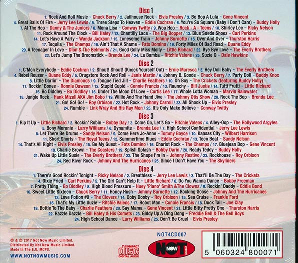 Various - 100 Rock 'N' Roll Hits (100 tracks) (4xCD) (CD)