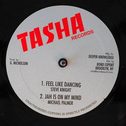 Frankie Jones - Baby Come Back; Version  /  Steve Knight - Feel Like Dancing; Michael Palmer- Jah Is On My Mind (10")