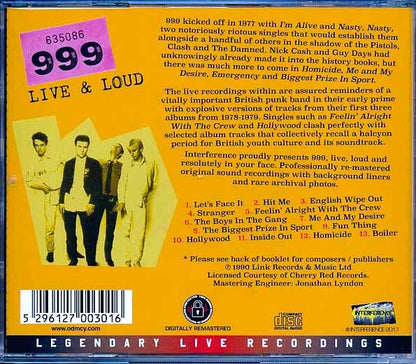 999 - Live & Loud (CD)
