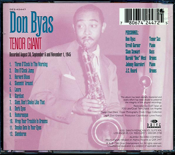 Don Byas - Tenor Giant (CD)
