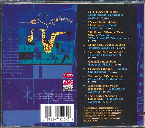 Sonny Stitt, John Coltrane, Yusef Lateef, Etc. - Atlantic Jazz Saxophones (CD)
