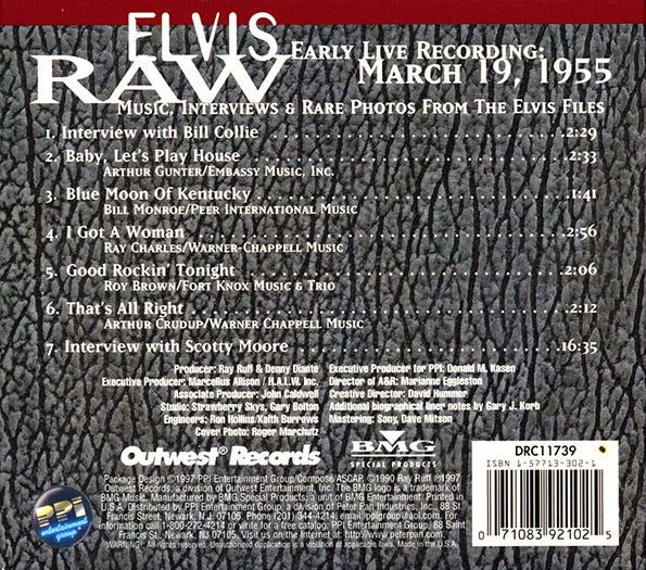 Elvis Presley - Raw Elvis: Early Live Recording March 19, 1955 (marked/ltd stock) (CD)