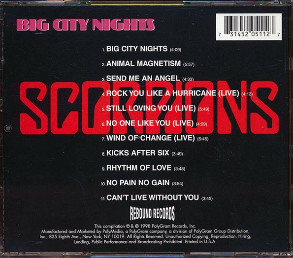 Scorpions - Big City Nights (CD)