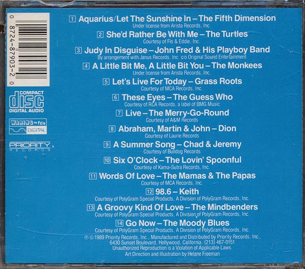 Grass Roots, The Guess Who, The Monkees, Etc. - The Best Of Groovy 60's (CD)