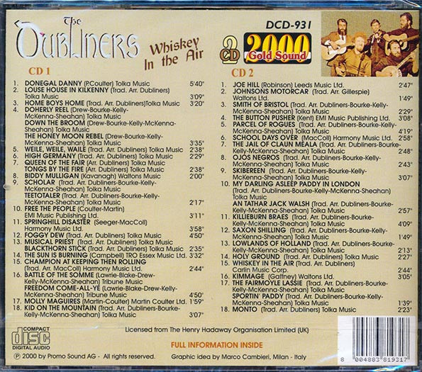 The Dubliners - Whiskey In The Air (36 tracks) (CD)