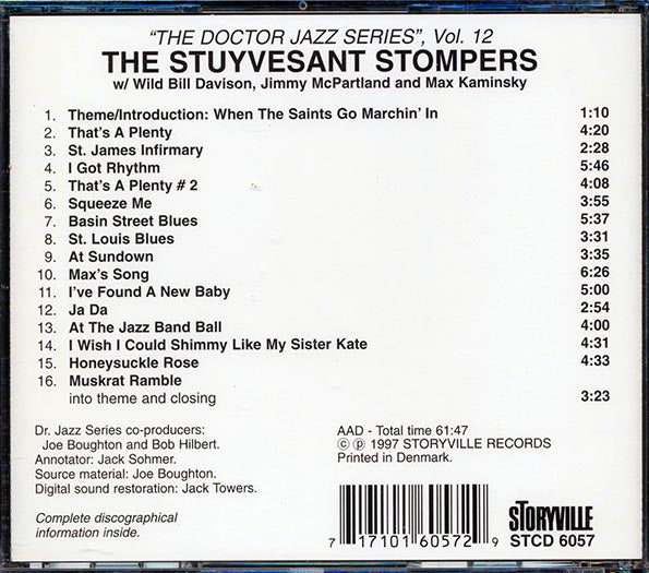 Stuyvesant Stompers With Wild Bill - Dr. Jazz Volume 12: 1951-1952 (CD)