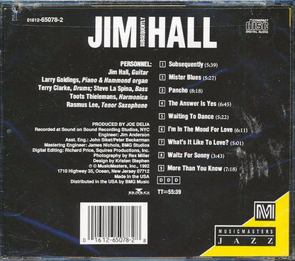 Jim Hall - Subsequently (CD)