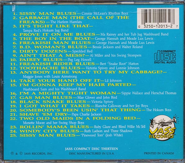 Various - Sissy Man Blues (CD)